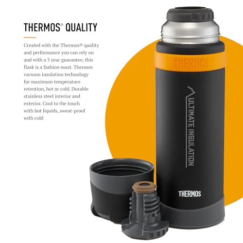 Thermos, Matt Black Ultimate Flask (900ml) - Image 4