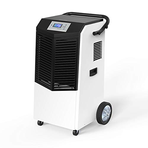 COLZER Commercial Dehumidifier, 110 PPD AHAM, Large Industrial Dehumidifier with Hose for Basements, Warehouse & Job Sites Clean-Up, Water Damage Restoration