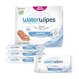 WaterWipes Sensitive+ Newborn & Baby Wipes, Lingettes Pour Nouveau-Nés et Bébés, 240 un...