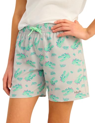 HUK Boys' Pursuit Volley Pattern, Quick-Dry Shorts for Kids