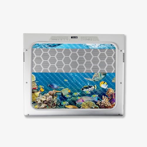 Image of MightySkins Carbon Fiber Skin Compatible with Alienware X14 R2 (2023) Full Wrap Kit - Below The Waves | Protective, Durable Textured Carbon Fiber Finish | Easy to Apply | Made in The USA