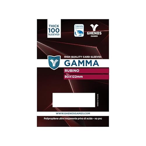 Card Sleeves Schutzhüllen Gamma - Rubin 80 x 122 mm (Packung mit 100 Stück) Thick