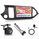 2+64G Wireless Carplay Android Car Stereo for KIA Picanto Morning 2011-2016 - 9 Inch Android Auto Touchscreen Radio with WiFi, GPS Navigation, Equalizer, SWC, Mirror Link + AHD Backup Camera