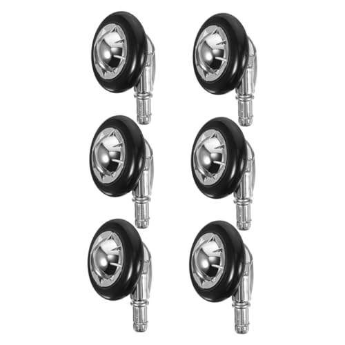 NUOLUX 6個 重型デスクチェア用キャスター アルミ合製耐久性 カーペット 木床 ル対応 静音スムーズ転 家具脚簡単交換 移動便利