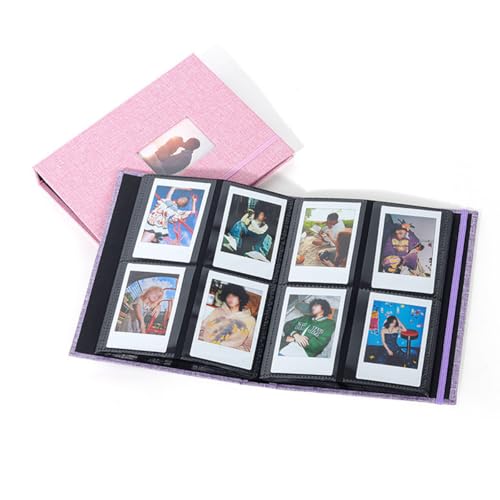 Ausi Fotoalbum, Leinen-Bilderbuch mit 208 Taschen, 3 Zoll, für Hochzeit, Familie, Jahrestag, Urlaub (Pink)
