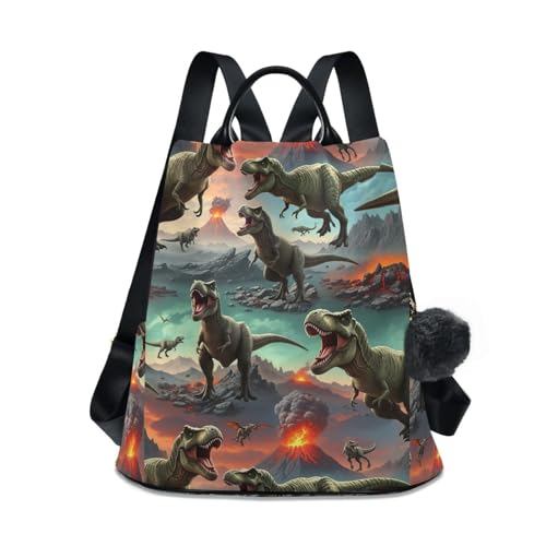 Sac à dos dinosaure pour femme avec fermeture dos et poches