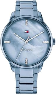 Tommy Hilfiger Quartz Analog Blue Dial Stainless Steel Strap Watch for Women-NETH1782547