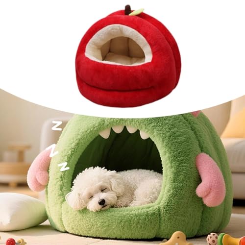 FewNvWa Katzenhöhle Haustierbett Hundekennel Abnehmbare Matratze Plüsch Material für Kleine Hunde Katzen Schlafzimmer Innenbereich, M