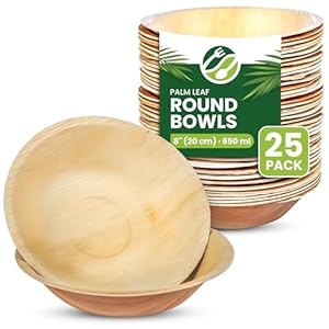 ECO Leaf Palmblatt Schalen 20cm 25 Stück