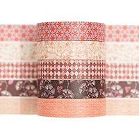 10 Rolls Skinny Washi Tape Set Texture Arts Adhesive Tapes Basic - View #3