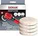 Produktbild SONAX LammwollPad 80 mm (4 Stück) dichtes, hochwertiges Pad aus Naturwolle zum maschinellen Polieren von Lacken | Art-Nr. 04941410
