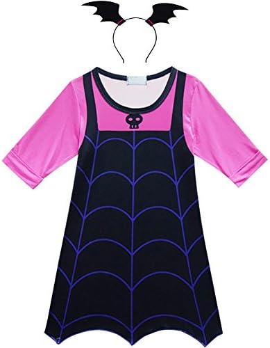 KUFV Vampirina Cartoon Deisign Half Sleeves Costumes Dress For Party Celebration