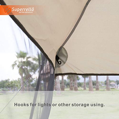 Superrella Screen House 13X9 Ft Canopy Tent Sun Shade Shelter Perfect For Outdoor Activities, Khaki #TOP5