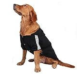 YAODHAOD Sudaderas con capucha para perro, color sólido, ropa de perro, sudadera con capucha, de algodón, cálida chaqueta de abrigo para perros grandes y medianos (XXXXXL, negro)