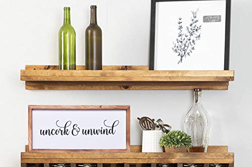 Athena's Elements Kitchen Wall Decor – Uncork And Unwind Rustic Home Decor – Dining Room And Kitchen Decorations For Wall – Solid Wood Framed Kitchen Wall Art – 8 X 17 Inches #TOP2