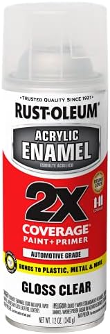 Rust-Oleum 271913 Acrylic Enamel 2X Spray Paint, 12 oz, Gloss Clear