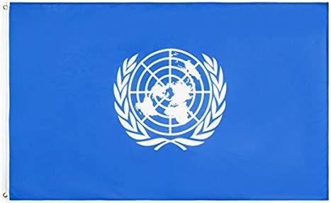 Durable United Nations (UN) Flag Banner 3x5FT Polyester NEW World USA History Classroom (3x5FT)