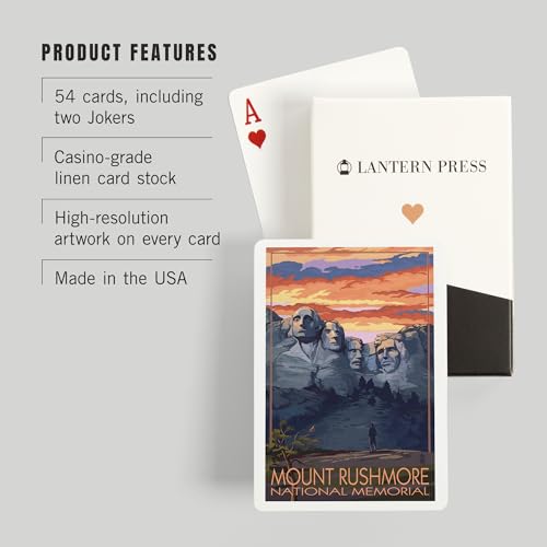 Baraja de Poker Mount Rushmore, 52 cartas tamaño póker miniatura 3