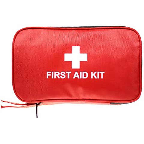 Flow fire 184 Piece First Aid Kit Bag - Including Cold (Ice) Pack, Emergency Blanket, CPR Mask, Moleskin Pad, Perfect for Travel, Home, Office, Car, Camping, Workplace Cover