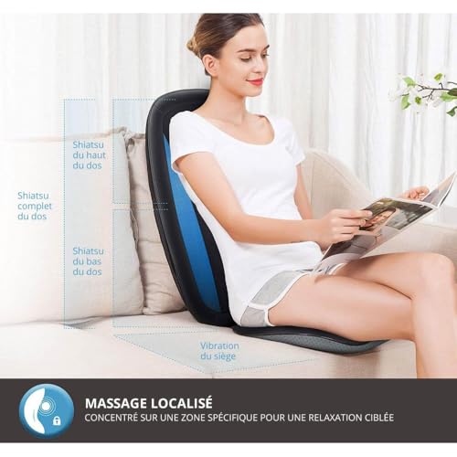 Dossier massant chauffant Shiatsu 2606MC avec diffusion de chaleur active - 7