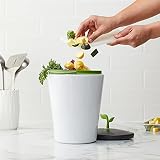 Chef'n 401-420-120 EcoCrock Kosz na kompost, czarno-biały 3,3 l, 1