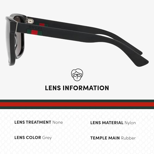 Gucci GG0010S Designer Fashion Sunglasses - Elegant, Sophisticated & Stylish Square Shape Eyewear with Luxury eSHADES Kit4