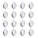 NBEADS 500 Pcs Silver Color Brass Ear Stud Components Bezel Settings Blank Peg & Post Earring Findings Nickel Free for DIY Earring Making