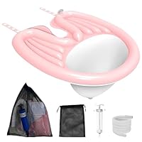 Aufblasbares Haarwaschbecken, Mobiles Shampoo Waschbecken, Tragbares Shampoo-Becken, Faltbares Haarwaschbecken, Haarwaschwanne mit Luftpumpe und Drainage für Behinderte, ältere, Schwangere