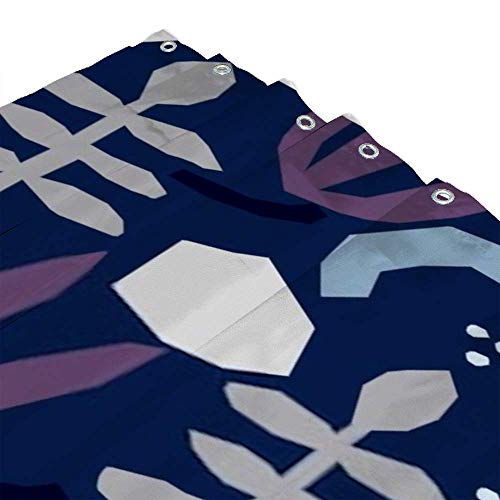 Rideau de douche anti éclaboussures polyester lavable pour tringle standard