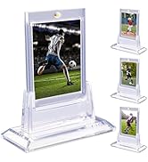 4PCS Magnetic Card Holders for Trading Cards, Card Protector Holders with Acrylic Stands Bases, B...