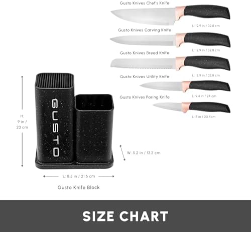 Karaca Gusto Siyah 12 Parça Bıçak Servis Kesme Tahtası Seti - Görsel 2