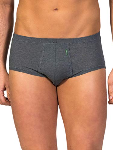 ZD ZERO DEFECTS | Slip Senior con Apertura | Confort Algodón Puro | Talla: M - Color: Grafito