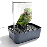 Vogeldusche Wellensittich, Vogel Dusche für Papageien, Vogel Badewanne, Automatische Vogelbadewanne Für Wellensittiche, Haustierbad Mit Zirkulierender Wasserdusche, für Sittiche Vögel Papagei