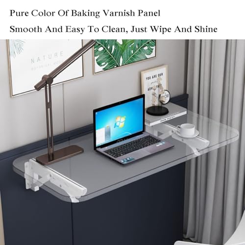 Table pliable murale rabattable blanche pour un coin repas convivial