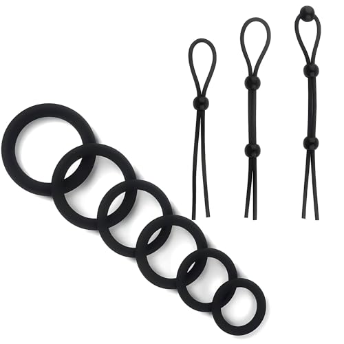 Super Q-Elastic Soft Invisible Stretch Ring Mens Adjustable Exercise Ring (UKF168) (B)
