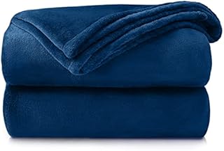 Luxury Soft Faux Mink Velvet Feel Flannel Bed Decorative Throw Travel Super Soft Sofa Throwover (Orange, 150x200cms)