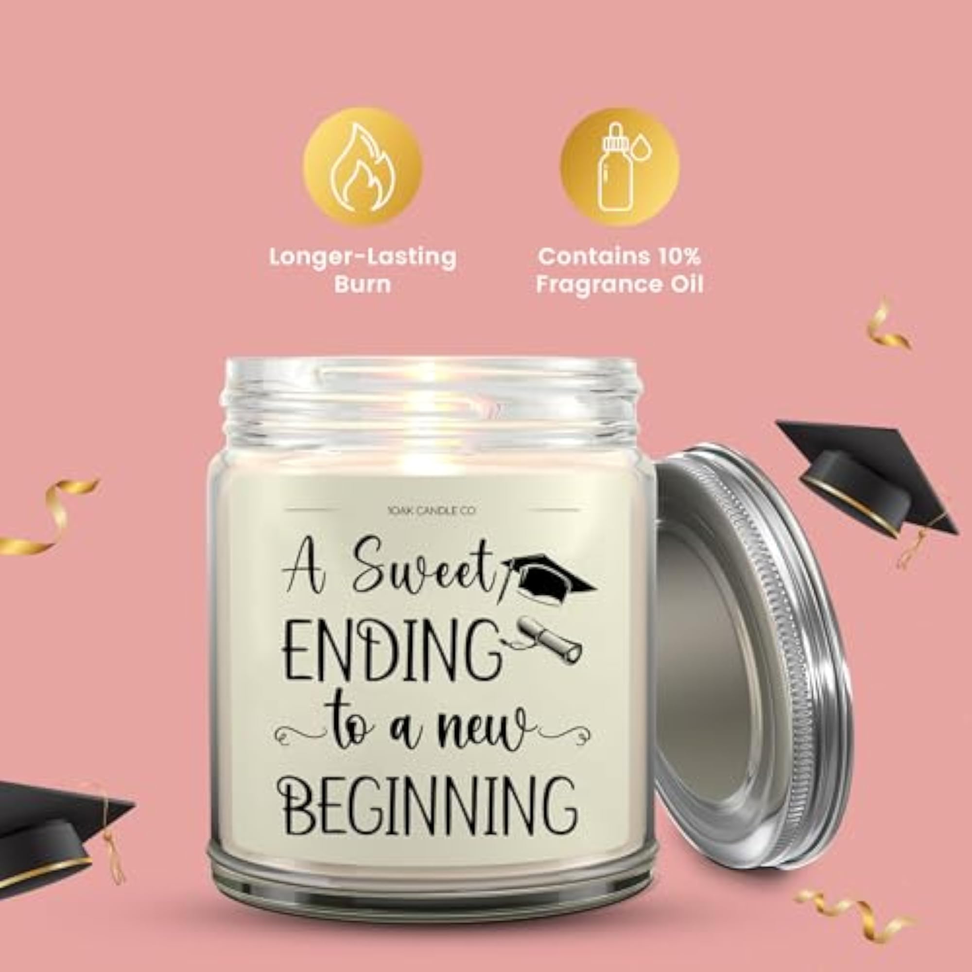 Vanilla Scented Candle Gift for Graduation