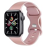 Tobfit Watch Strap Compatible for Apple Watch Series 8 7 6 5 4 3 2 1 SE 45mm 44mm 42mm 41mm 40mm (Watch Not Included), Smartwatch band for Men Women, Strap for iWatch 8 7 6 5 4 3 2 1(38mm Rose gold)