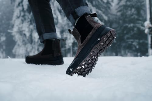 Image of Icebug Boda BUGrip Men's Winter Walking Boots with Steel Studs - Slip-Resistant Traction - Zipper Closure