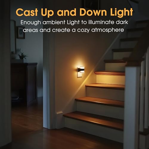 Image of Briignite Night Light, Night Lights Plug into Wall, LED Clear Night Light | Adjustable Brightness NightLights for Kids, Dusk to Dawn Sensor for Bedroom Bathroom, 3000K /4000k /5000K, 2 Pack