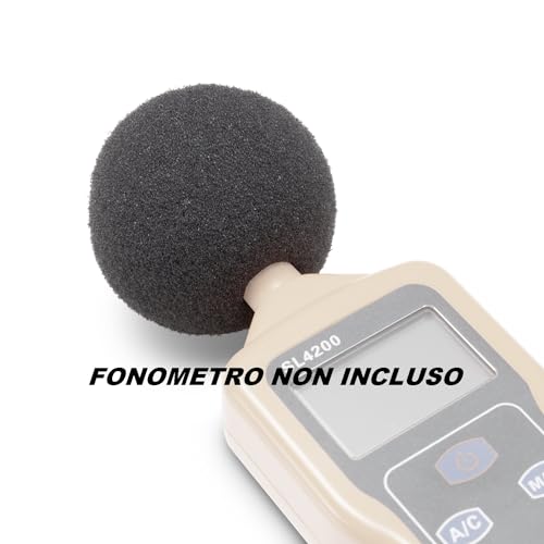 WIKISTORE PROFESSIONELLER WINDSCHUTZSCHWAMM FÜR SCHALLPEGELMESSER, Windschutzschwamm Durchmesser ca. 62 mm/Innenloch 10 mm, Optimale Schutz für präzise Audio-Messungen