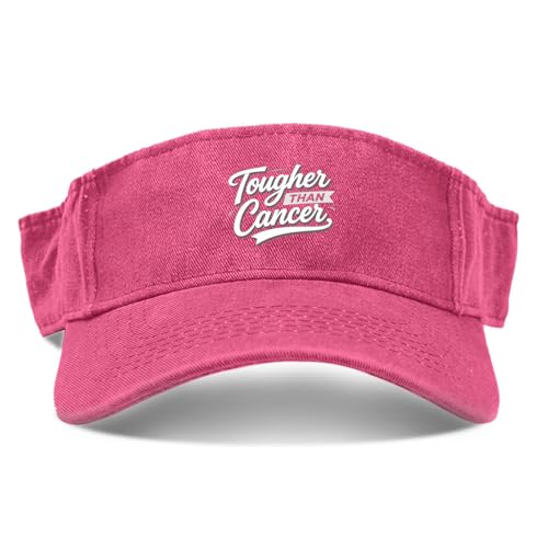 Tougher Than Cancer Cycling Fashion Cap for Womens Adjustable Visor Hats Pink