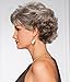 SEVENCOLORS Short Gray Wigs for Women Mixed Grey Pixie Cut Wigs with Bangs Natural Looking Synthetic Hair Short Curly Wigs for Older Women