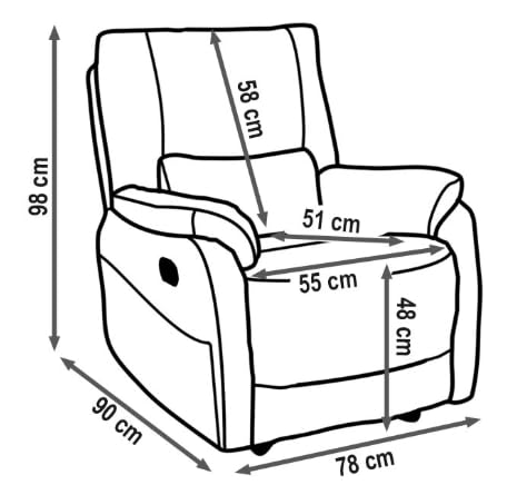 Bostonsofa Florida Relaxsessel aus Echtleder - bequemer Fernsehsessel mit manueller Relaxfunktion - Zero-Wall-System - ergonomischer Rückenlehne und Fußstütze - ideal für Wohnzimmer - Vanillefarben – Bild 3