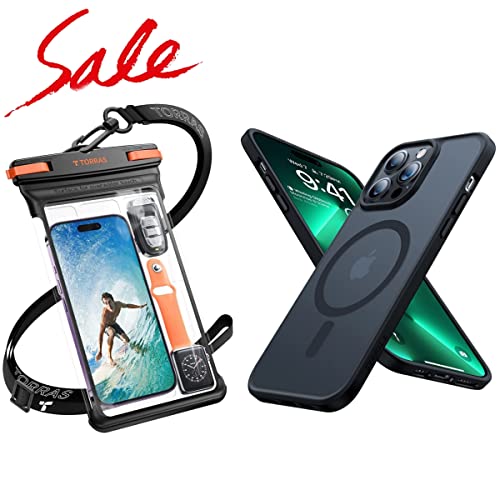 TORRAS Magnetic for iPhone 14 Pro Max Phone Case + Icecube IPX8 Waterproof Phone Pouch