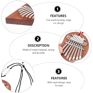 BIENKA 2 pièces Kalimba Huit Touches Pouce Piano Portable Bois Doigt Piano Pouce Piano Instrument for Enfants et… - Les Beatles, Paul McCartney, John Lennon, RIngo Starr, George Harrison BIENKA 2 pièces Kalimba Huit Touches Pouce Piano Portable Bois Doigt Piano Pouce Piano Instrument for Enfants et… – Image 5
