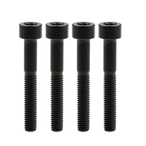 Vis en titane M5 anti rouille pour vélo à tête hexagonale noire