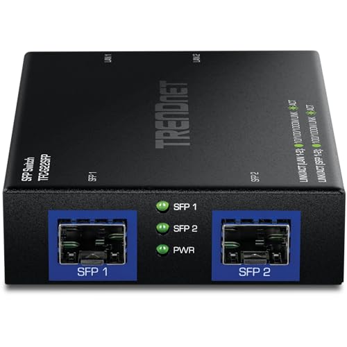 Image of TRENDnet 4-Port Gigabit Switch with SFP Ports, TFC-G22SFP, 2 x 1Gbps RJ45 Ports, 2 x 1Gbps SFP Ports, 8Gbps Switching Capacity, NDAA & TAA Compliant
