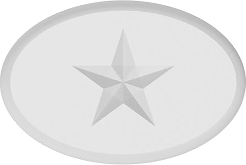 Miniatura 2 de Ekena Millwork ROSP050X033X075DAL08 Roseta de estrella Dalton estándar con borde redondeado, 5 pulgadas de ancho x 3 14 pulgadas de alto x 34 "P