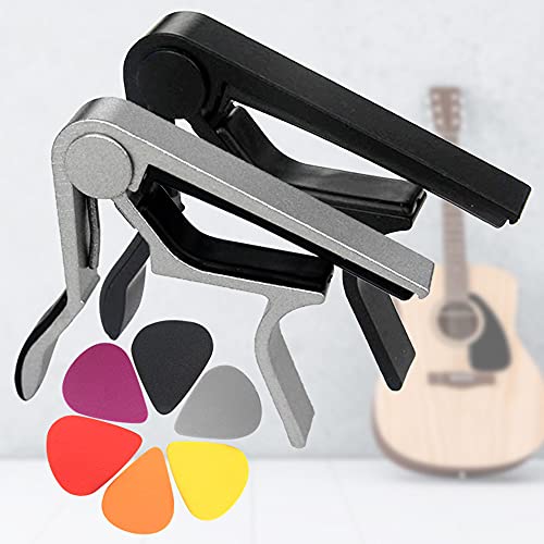 Fyfjur Capodastre Guitare, 8 x 8.3 cm Capodastre Guitare avec 6 Médiators, Alliage Capo de Guitare, Pour Folk Guitare… - Les Beatles, Paul McCartney, John Lennon, RIngo Starr, George Harrison Fyfjur Capodastre Guitare, 8 x 8.3 cm Capodastre Guitare avec 6 Médiators, Alliage Capo de Guitare, Pour Folk Guitare… – Image 3